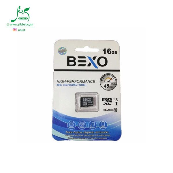 کارت حافظه 16 گیگ Bexo microSDHC کلاس 10- فروشگاه دیجیتال سیب تل